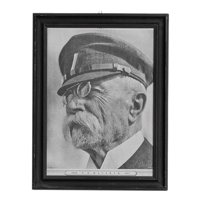 20th Century Czech Artwork with Wooden Frame For Sale