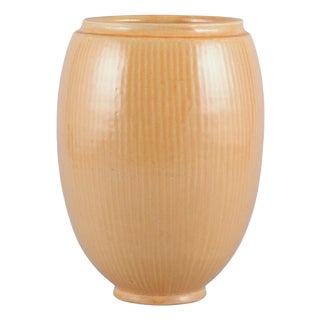 Large Ceramic Vase in Uranium Glaze by Svend Hammershøi for Kähler, Denmark, 1930s For Sale