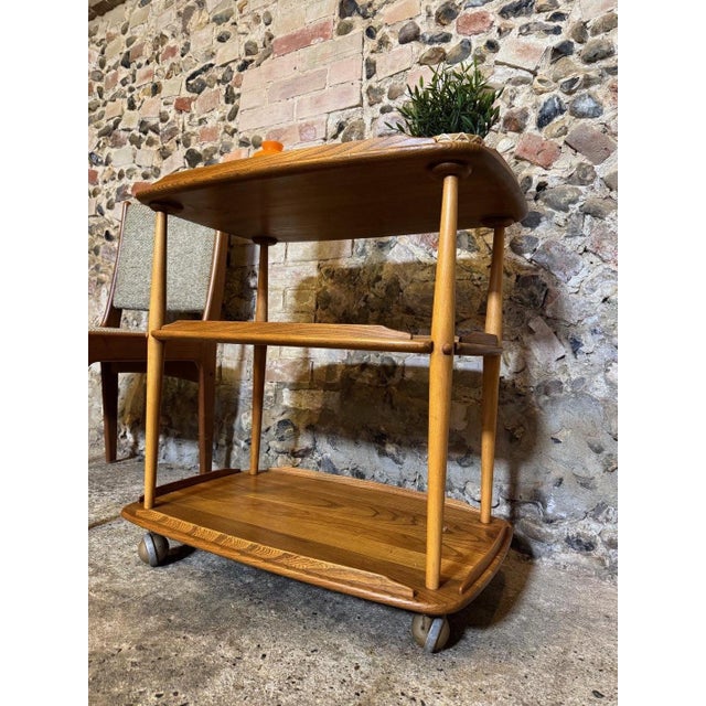 Vintage Blonde Drinks Trolley from Ercol, 1960s For Sale - Image 13 of 18