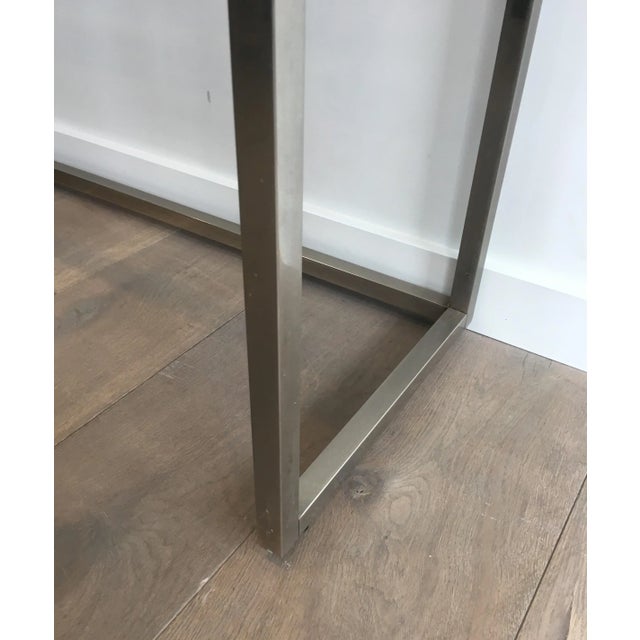 Design Chromed Console Table, French, circa 1970 For Sale - Image 4 of 12