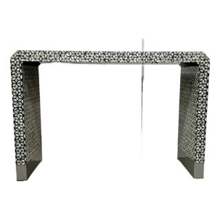 Modern Mother of Pearl Waterfall Console Table For Sale