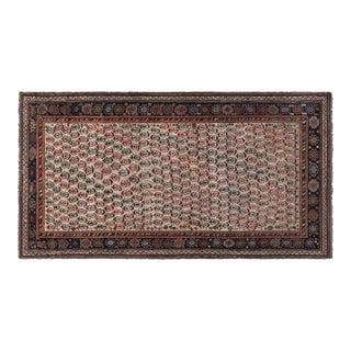 Authentic Persian Afshar Rug in Blue, Brown, Green, Red, White For Sale