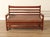 Mission Gustav Stickley Antique Ladder Back Oak Settee For Sale - Image 3 of 12