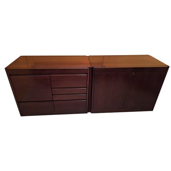 Sideboard with Doors in Rosewood by Angel Mangiarotti for Molteni, 1960s For Sale