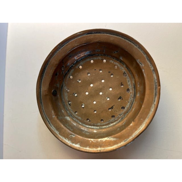 1960s Vintage 1960s French Copper Mold and Strainer Set of 2 For Sale - Image 5 of 5
