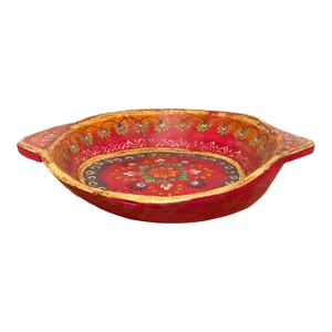 Floral Painted Indian Parat Bowl