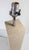 Stone Mid-Century Modern Polished Travertine Limestone Stone Table Lamp For Sale - Image 7 of 10