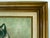 Beautiful blue eyed seated cat with ball signed oil on canvas painting. Painting without frame measures 10.5 inches wide x...