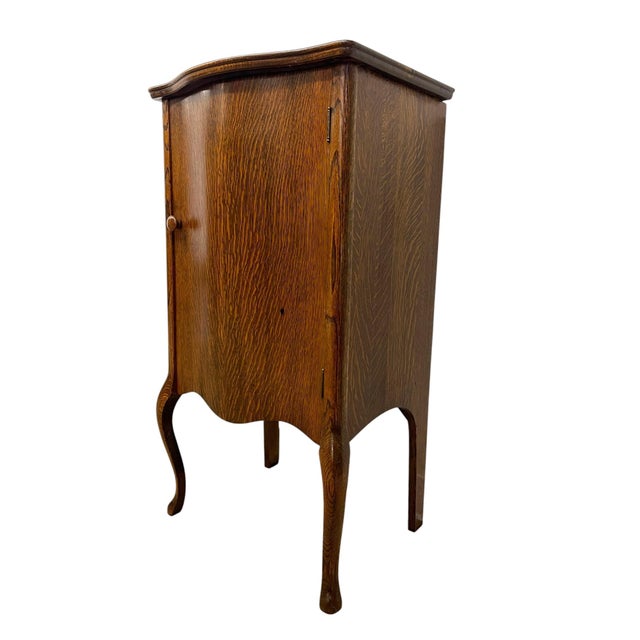 1970s 1970s Music Cabinet With Curved Shelves and Cabriole Legs For Sale - Image 5 of 8