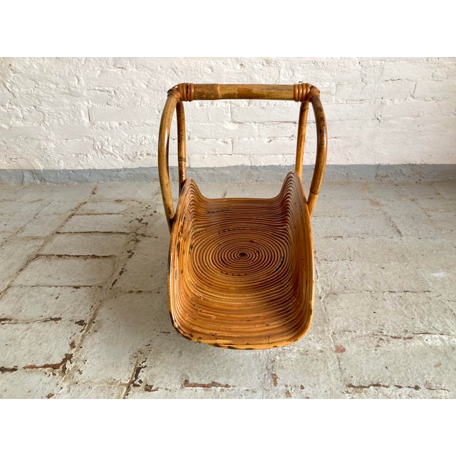 1970s Wicker Magazine Rack from Vivai del Sud, 1970s For Sale - Image 5 of 8
