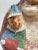 Vintage Folk Art Paper Mache Santa Figure – Hand Painted Mid Century Christmas Decor For Sale In Louisville - Image 6 of 12