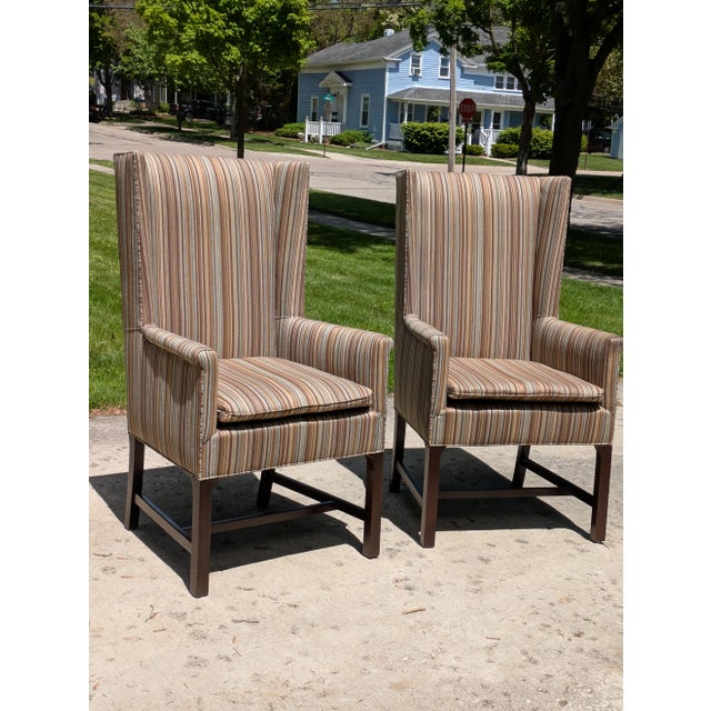 Contemporary Late 20th Century Pair of Handmade Deleware Host Chairs by Hickory Chair For Sale - Image 3 of 10