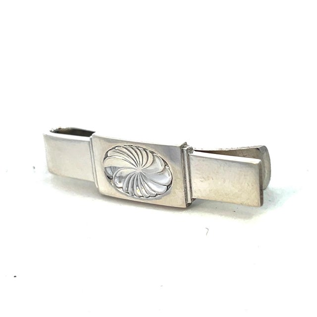 Metal 1990s Georg Jensen Estate Money Clip Tie Clip Silver For Sale - Image 7 of 12