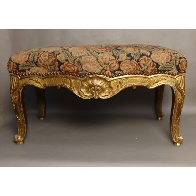Antique Giltwood Stool, 1800s For Sale - Image 10 of 10