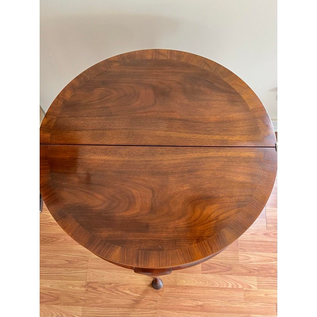 Baker Furniture Georgian Style Mahogany Demilune Card Table For Sale - Image 9 of 12