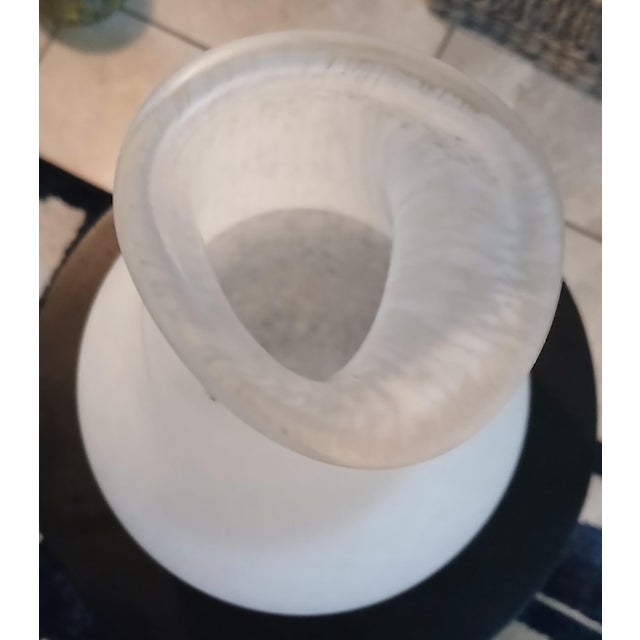 F-017 ​1970s "The Ethereal Plinth" | 165 Lb Monumental Satin-Glass Sculpture ​Presented by Methinks Art Studio and Dwelling For Sale - Image 4 of 12