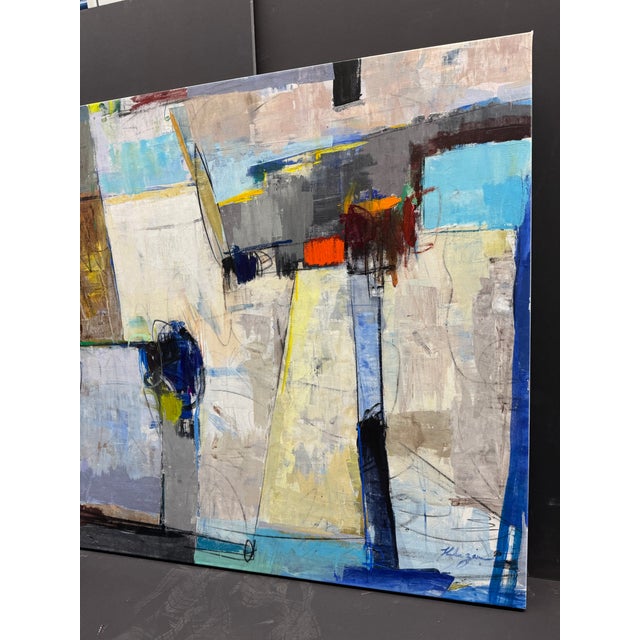 Abstract Helen Zarin, (B. 1970), "Vision Iii", Abstract Painting Acrylic on Canvas For Sale - Image 3 of 7