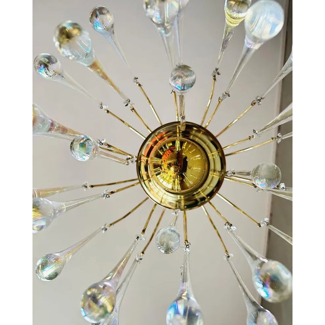 Gold Vintage Teardrop Chandelier, 1970s For Sale - Image 8 of 11