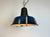 Industrial Blue Enamel Factory Lamp with Cast Iron Top, 1960s For Sale - Image 18 of 18
