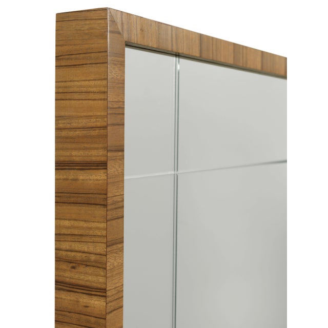 An elegant floor mirror with a delicate but strong outer frame that is veneered with richly figured paldao. The glass is...