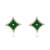 Not Yet Made - Made To Order 18k Yellow Gold 5.241ct Malachite Diamond Sparkle Stud Earrings by VRJewels- A Pair For Sale - Image 5 of 11