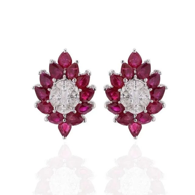 This is part of Chairish’s Fine Jewelry assortment. Earrings create a subtle beauty while showcasing the colors of the...