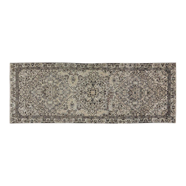 Vintage Turkish Anatolian Knotted Wool Rug, 2'x10'1'' For Sale