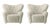 Set of 2 green tea sheepskin The Tired Man Lounge chair by Lassen Dimensions: W 102 x D 87 x H 88 cm Materials: Sheepskin...