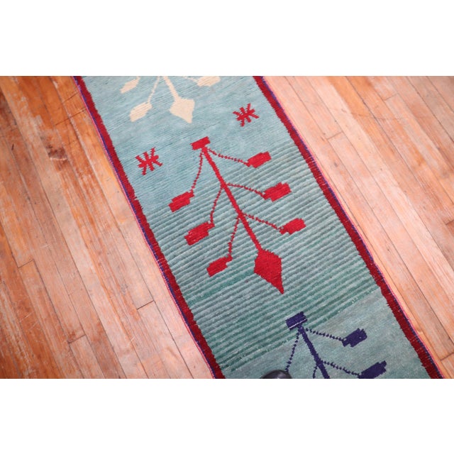 Mid 20th Century Narrow Turkish Runner - 1'11" x 11'4" For Sale - Image 4 of 18