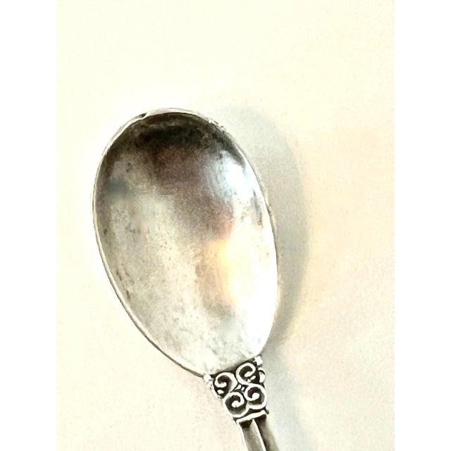 Metal Early 20th Century Georg Jensen Acanthus Sterling Silver Spoon For Sale - Image 7 of 8