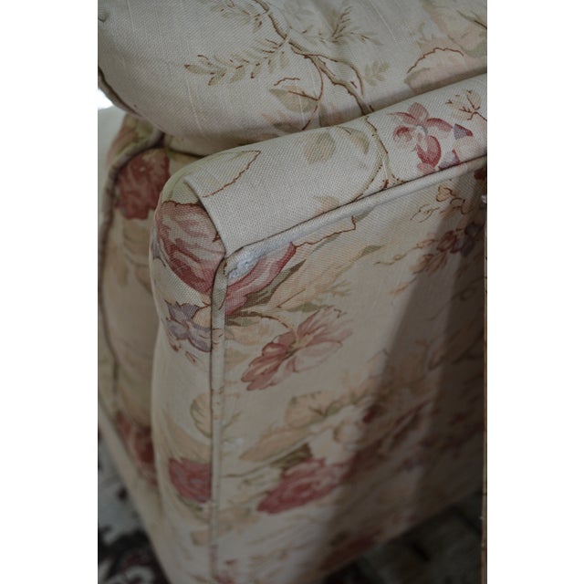 Upholstered Slipper Chairs on Turned Legs W/Casters - A Pair For Sale In Boston - Image 6 of 8