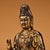 Bronze Vintage Chinese Mud‑Gilded Bronze Guanyin Bodhisattva Seated Lotus Figure, Chinoiserie Altar Statue For Sale - Image 8 of 10