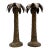Vintage Hollywood Regency Solid Brass Palm Tree Candlesticks – A Pair For Sale