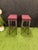 Contemporary Ethan Allen Backless Bar Stools in Plum Velvet With Nailhead Trim - A Pair For Sale - Image 3 of 4