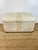 Vintage 1980s Cream Tessellated Stone & Rattan Reed and Brass Lidded Trunk Chest Table by Maitland Smith For Sale - Image 11 of 12