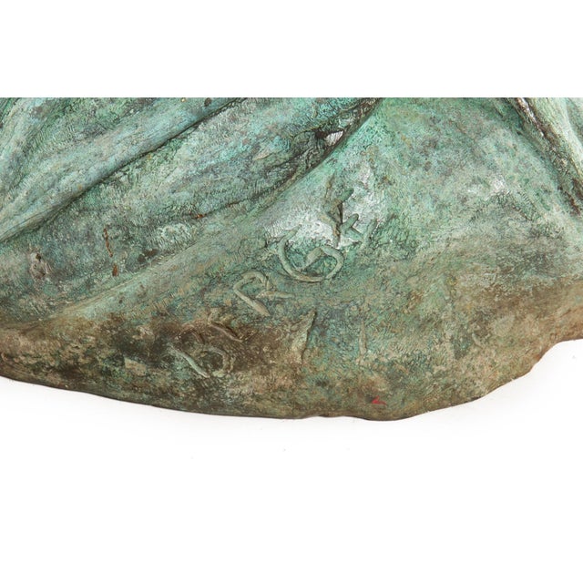 American Art Nouveau Bronze Sculpture of “Wildflower” by Edward Berge For Sale - Image 16 of 18