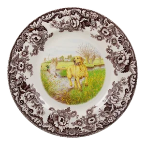 Spode Woodland Dogs Dinner Plate 10.5", Yellow Labrador