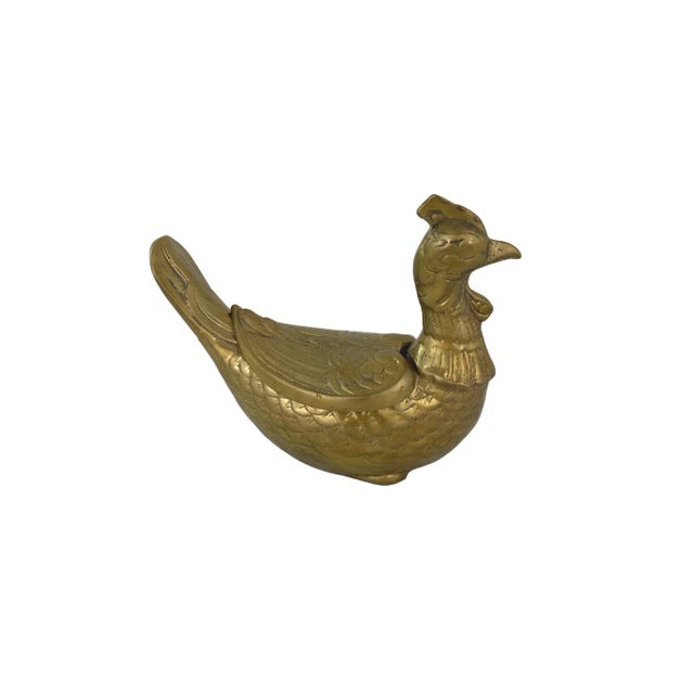 Mid-Century Modern Mid-Century Brass Bird Box For Sale - Image 3 of 5