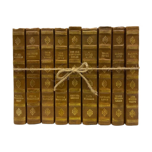 Modern Decorative Books - Hazel Leather Book Bundle - 1 Foot of Brown Books For Sale - Image 3 of 3