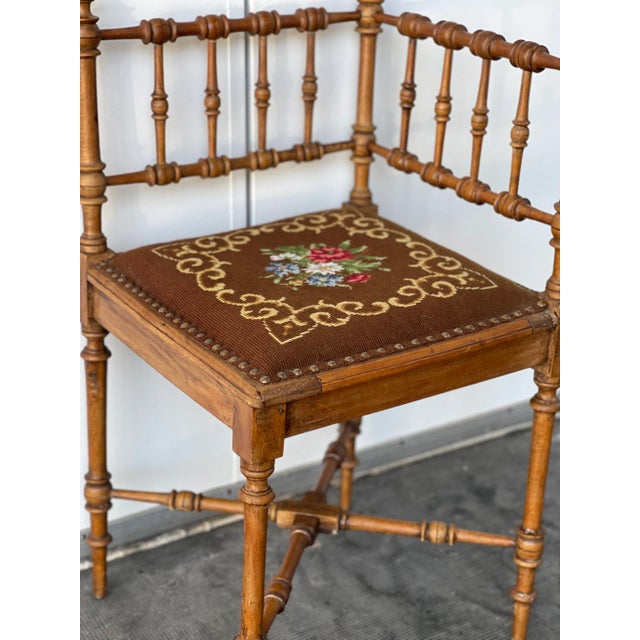 Antique Gilded Corner Chair For Sale - Image 4 of 8