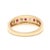 Modern 0.69 CTW Ruby & Diamond Band Ring, 18k Yellow Gold, Ring Size 5.5, Stackable For Sale - Image 3 of 6