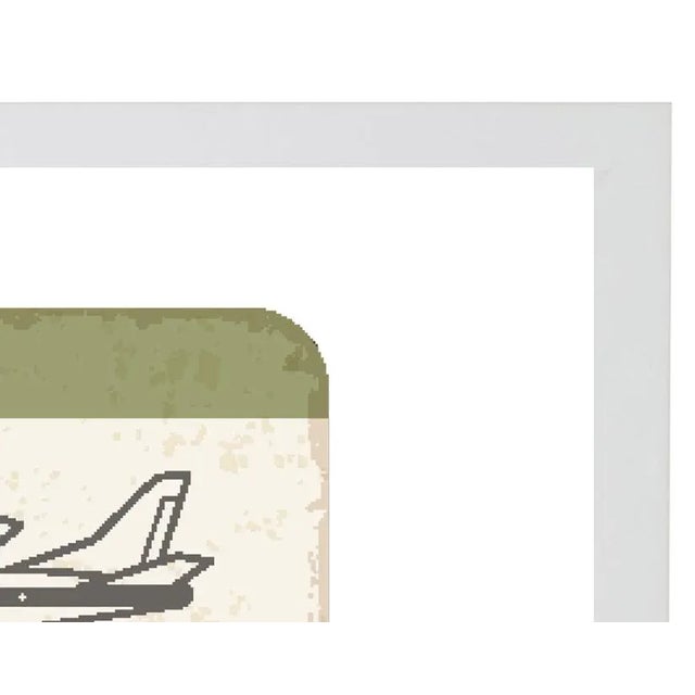 Art Print: NYC Travel Ticket Print In White Shadowbox Dimensions: 13" x 17"