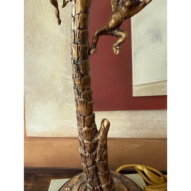 Frederick Cooper Vintage Frederick Cooper Palm Tree Monkey Table Lamp For Sale - Image 4 of 12