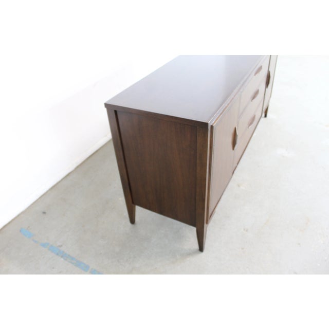 Broyhill Mid Century Modern Walnut 2 Door Credenza/Sideboard by Broyhill For Sale - Image 4 of 11