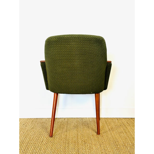 1960s Vintage Chair in Green Upholstery, 1960 For Sale - Image 5 of 12