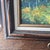 Blue VTG 85' Mountain Lake Landscape Painting on Canvas Signed Original 12x16" Framed For Sale - Image 8 of 16