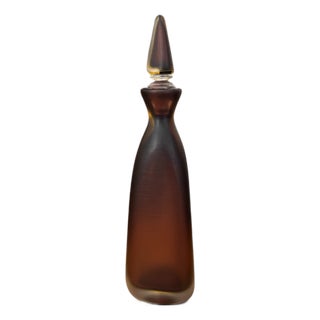 Italian Incisi Bottle in Murano Glass by Venini, 1980s For Sale