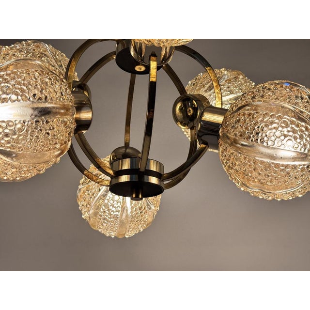 Space Age Brass Ceiling Lamp by Richard Essig, 1970s For Sale - Image 9 of 18