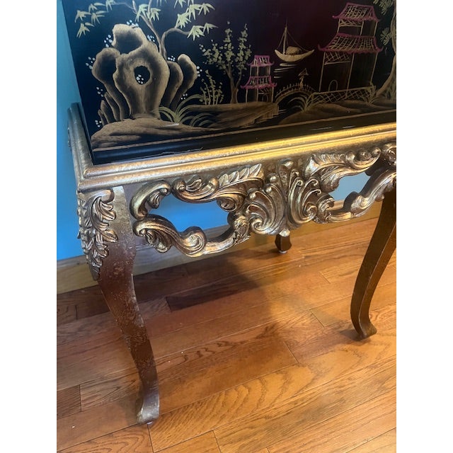 Vintage Asian Chinoiserie File Cabinet With a Stand For Sale - Image 4 of 12