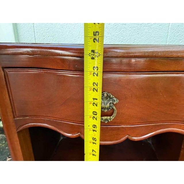 Late 20th Century Pair of French Provincial 1 Drawer Nightstands For Sale - Image 18 of 18